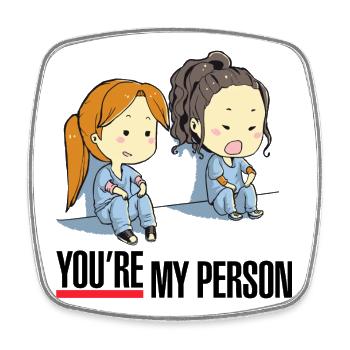 You're My Person - Viereckiger Kühlschrankmagnet - Weiß - Vorne
