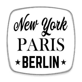 Top cities in the world - Square fridge magnet - white - Front