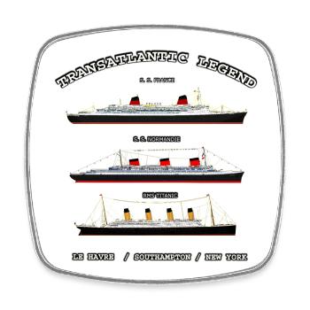 TRANSATLANTIC LEGEND Louis RUNEMBERG © Adagp - Square fridge magnet - white - Front