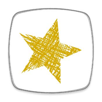 STERN. STERNE. STERN. STERNE. FEST. JAHRESTAG - Viereckiger Kühlschrankmagnet - Weiß - Vorne