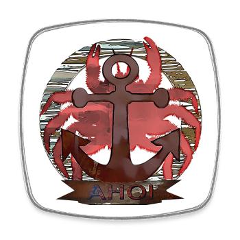 Le crabe de maritim - Magnet carré - blanc - Devant