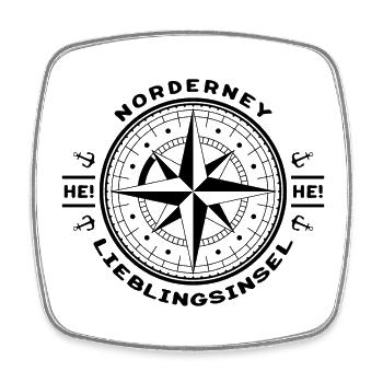 Norderney - Meine Lieblingsinsel - Viereckiger Kühlschrankmagnet - Weiß - Vorne