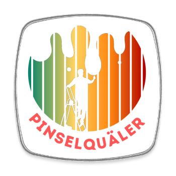 Pinselquäler Maler Handwerker Lackierer Pinsel - Viereckiger Kühlschrankmagnet - Weiß - Vorne