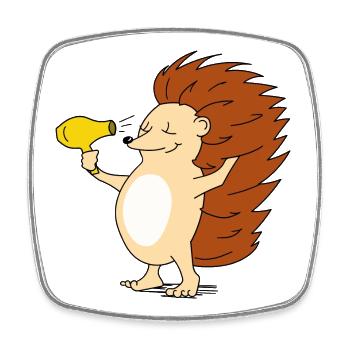 Ich habe die Haare schön - Viereckiger Kühlschrankmagnet - Weiß - Vorne