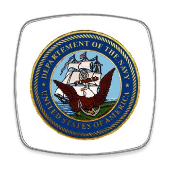 NAVY USA LANDUNG NORMANDIE Louis RUNEMBERG © - Viereckiger Kühlschrankmagnet - Weiß - Vorne