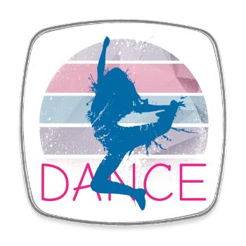 dance 2021 - Square fridge magnet - white - Front