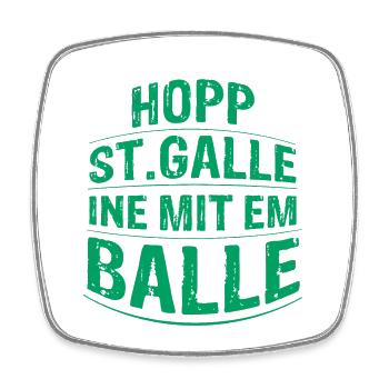 HOPP ST GALLE - Viereckiger Kühlschrankmagnet - Weiß - Vorne