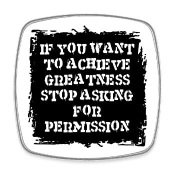IF YOU WANT TO ACHIEVE GREATNESS Quote Motivation - Square fridge magnet - white - Front