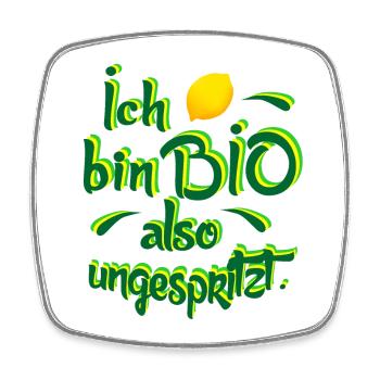 Biologisch Zitrone lusitge coole Motiv - Viereckiger Kühlschrankmagnet - Weiß - Vorne