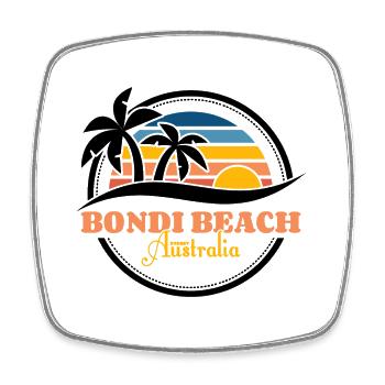 Bondi Beach - Sydney Australien - Viereckiger Kühlschrankmagnet - Weiß - Vorne