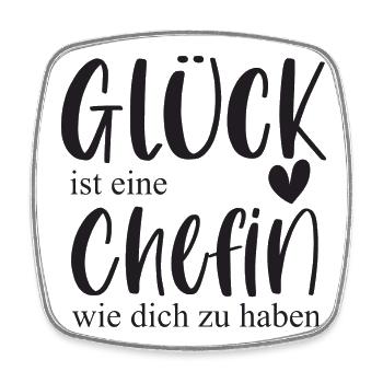 Chefin Geschenk Danke - Viereckiger Kühlschrankmagnet - Weiß - Vorne