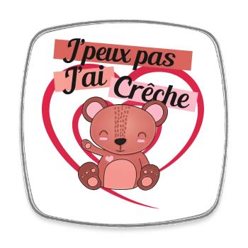 j ai creche - Magnet carré - blanc - Devant