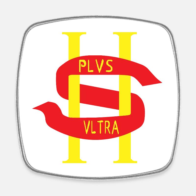 PLVS VLTRA - Square fridge magnet - white