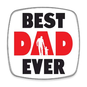 Bester Vater aller Zeiten - Viereckiger Kühlschrankmagnet - Weiß - Vorne