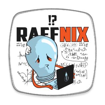 Ampoule Raffnix - Magnet carré - blanc - Devant