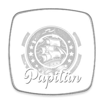 Papitän Papa Vater Kapitän Segeln Boot Schiff - Viereckiger Kühlschrankmagnet - Weiß - Vorne