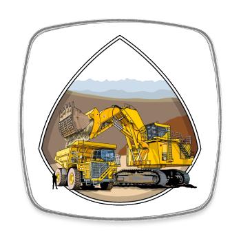 Monster Machines - Square fridge magnet - white - Front