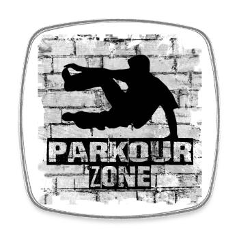 Parkour - Magnet carré - blanc - Devant