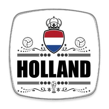 HOLLANDE - PAYS-BAS BLACK LINEART - Magnet carré - blanc - Devant