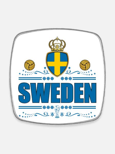 SWEDEN - Square fridge magnet - white