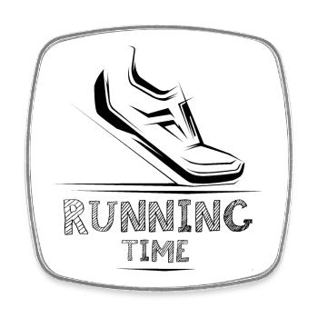 Icône de course Icône d’illustration de coureur de chaussures - Magnet carré - blanc - Devant