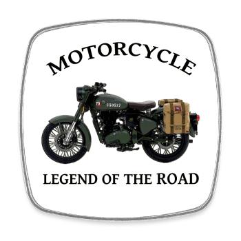 Motorrad ARMEE Kreation Louis RUNEMBERG © Adagp - Viereckiger Kühlschrankmagnet - Weiß - Vorne