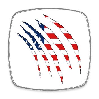 USA claws cuts america - Viereckiger Kühlschrankmagnet - Weiß - Vorne