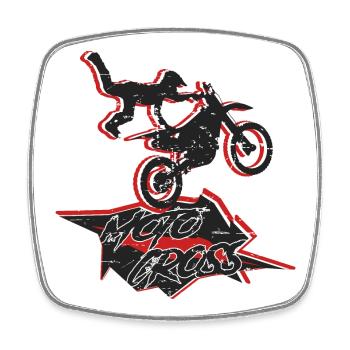 Motocross Stuntman - Square fridge magnet - white - Front