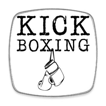 Kickboxing Kickboxen Symbol Handschuhe Boxer icon - Viereckiger Kühlschrankmagnet - Weiß - Vorne