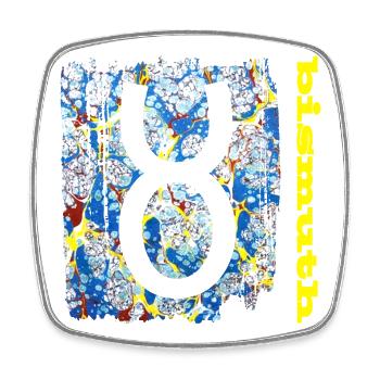 bismuth e 205 - Magnet carré - blanc - Devant