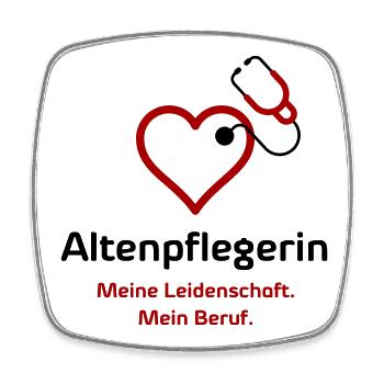 Altenpflegerin - Viereckiger Kühlschrankmagnet - Weiß - Vorne