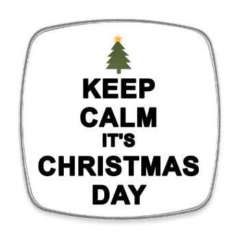 Keep calm Christmas - Square fridge magnet - white - Front