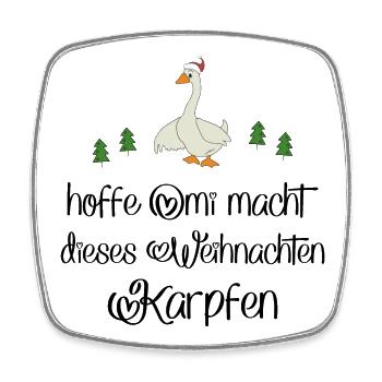 Lustige Geschenke zu Weihnachten - Viereckiger Kühlschrankmagnet - Weiß - Vorne