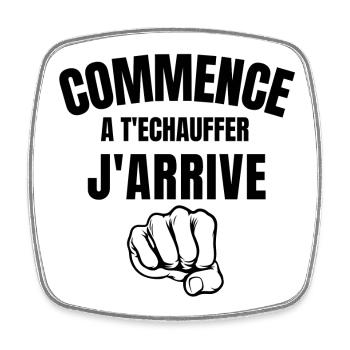bagarre, se bagarrer, bagarreur, faire la bagarre - Magnet carré - blanc - Devant