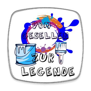Maler Meister Legende Maler Lackierer - Viereckiger Kühlschrankmagnet - Weiß - Vorne