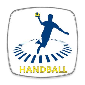 handball - Square fridge magnet - white - Front