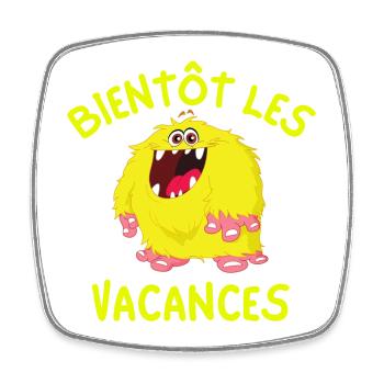 vacances, partir en vacances, besoin de vacances - Magnet carré - blanc - Devant