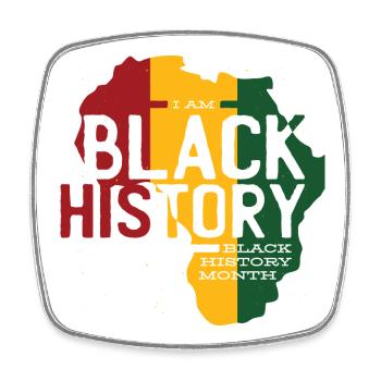 Afrika Farben Black History - Viereckiger Kühlschrankmagnet - Weiß - Vorne