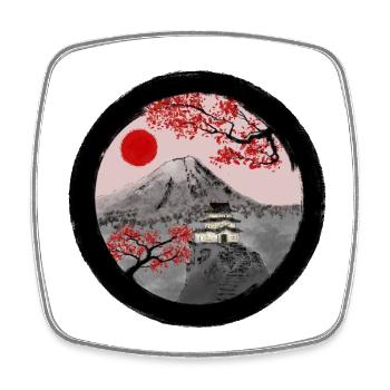 Arakurayama - Square fridge magnet - white - Front