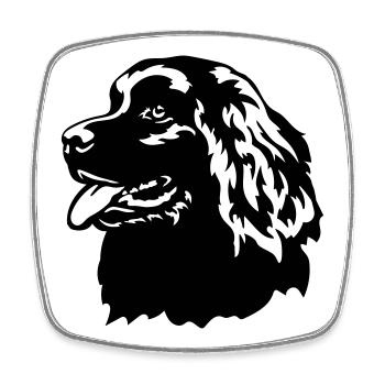 Newfoundland Head - Square fridge magnet - white - Front