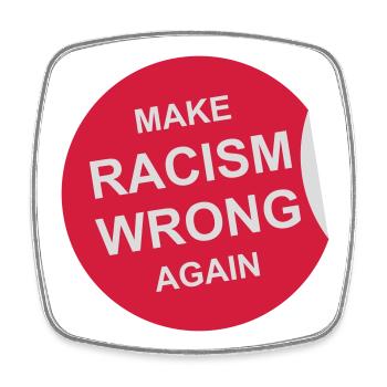 Rendre le racisme répréhensible - Magnet carré - blanc - Devant