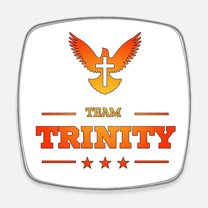 TEAM TRINITY - Viereckiger Kühlschrankmagnet - Weiß