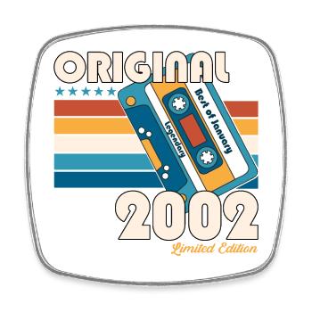 Janvier millésime 2002 21ème anniversaire cadeau 02er - Magnet carré - blanc - Devant
