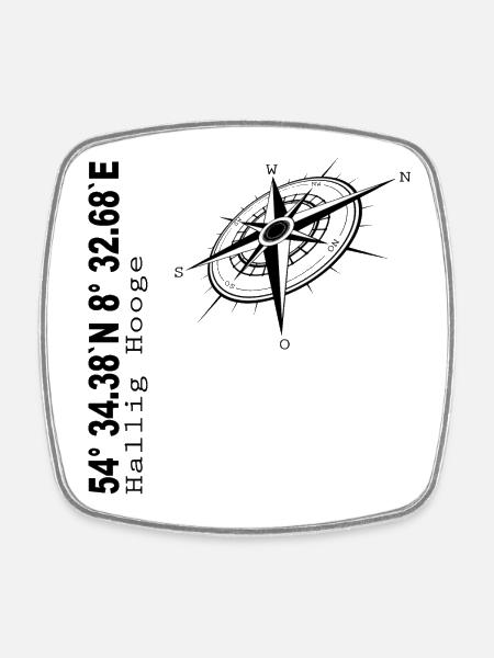 Hallig Hooge - Viereckiger Kühlschrankmagnet - Weiß