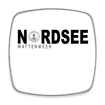Nordsee - Viereckiger Kühlschrankmagnet - Weiß - Vorne