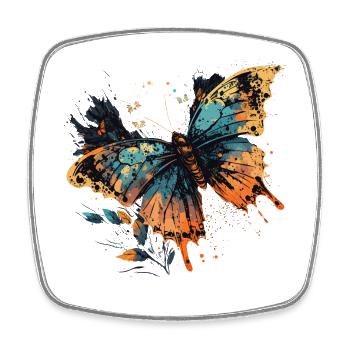 Pretty Butterfly - Square fridge magnet - white - Front