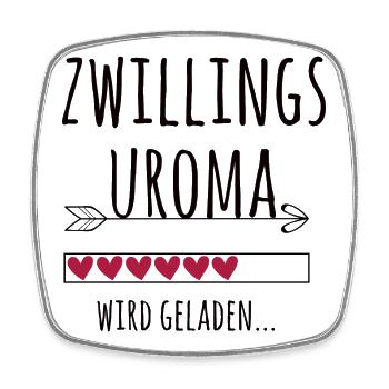 werdende Zwillingsuroma Schwangerschaft Zwillinge - Viereckiger Kühlschrankmagnet - Weiß - Vorne