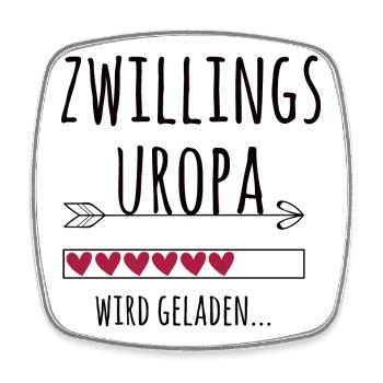 werdender Zwillingsuropa Schwangerschaft Zwillinge - Viereckiger Kühlschrankmagnet - Weiß - Vorne