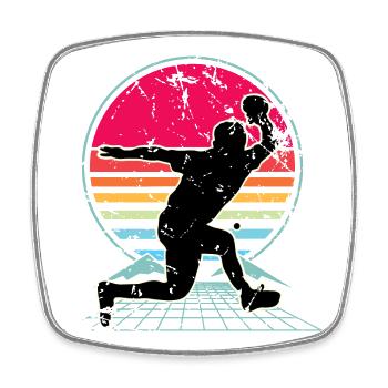 Table tennis - Square fridge magnet - white - Front