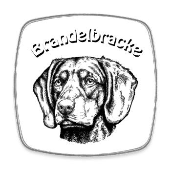 Brandelbracke Portrait - Square fridge magnet - white - Front